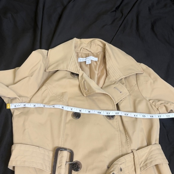 New York & Company Tan Double-Breasted Trench Coat - Picture 10 of 12